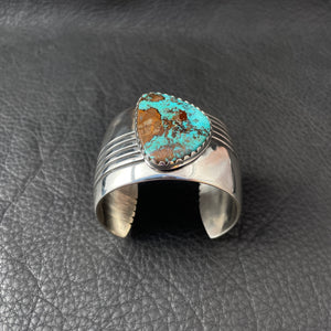 M Lined Cuff w/ Blue Diamond Turquoise