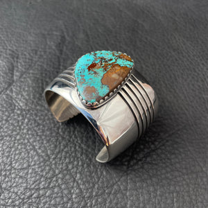 M Lined Cuff w/ Blue Diamond Turquoise