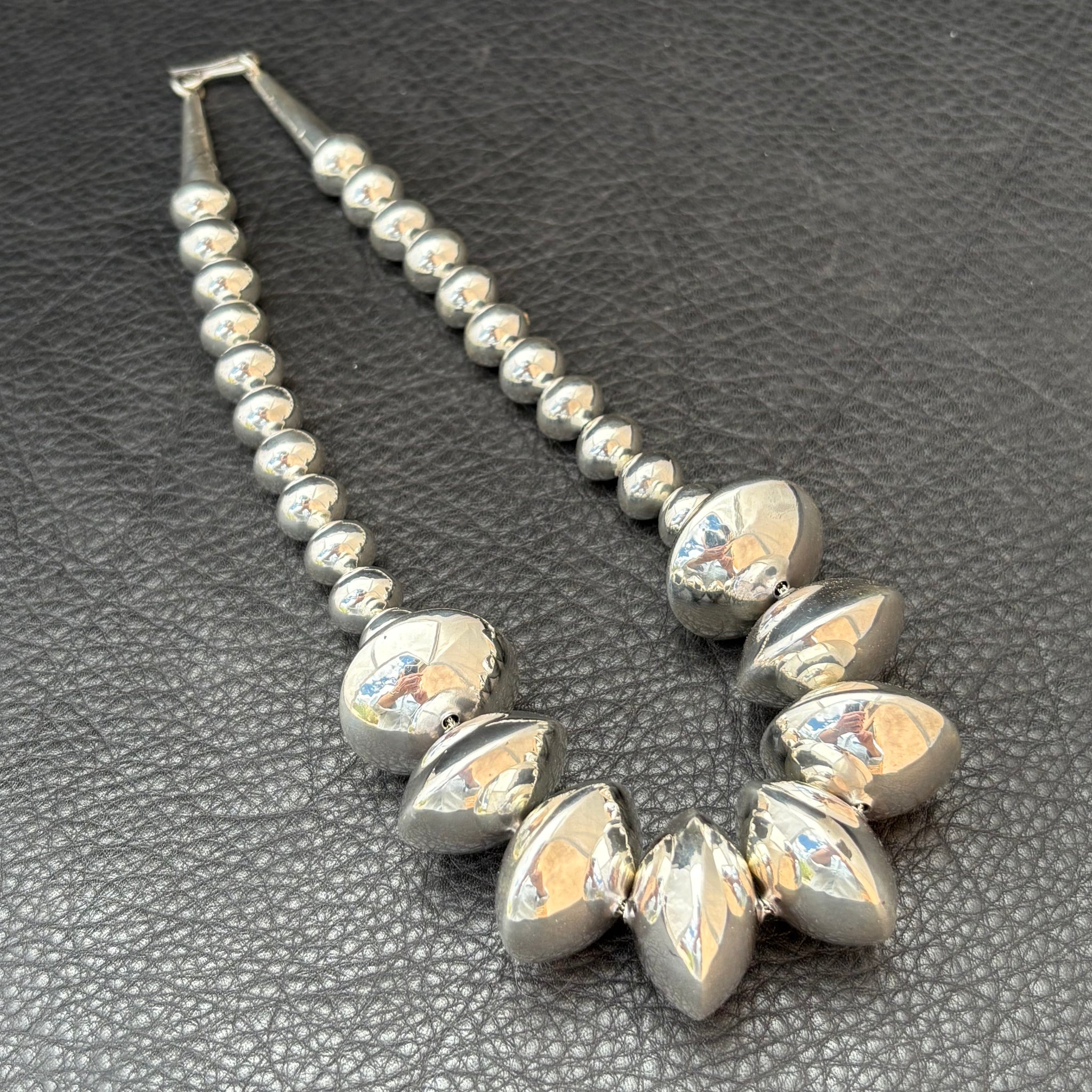 18” Bead Necklace with Saucer Beads