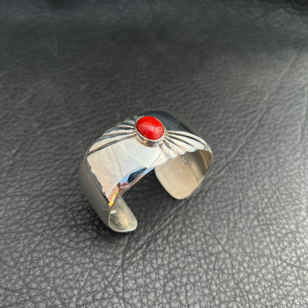 M Cuff with Mediterranean Coral