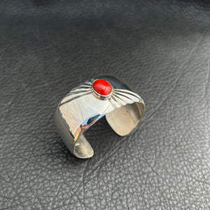 M Cuff with Mediterranean Coral