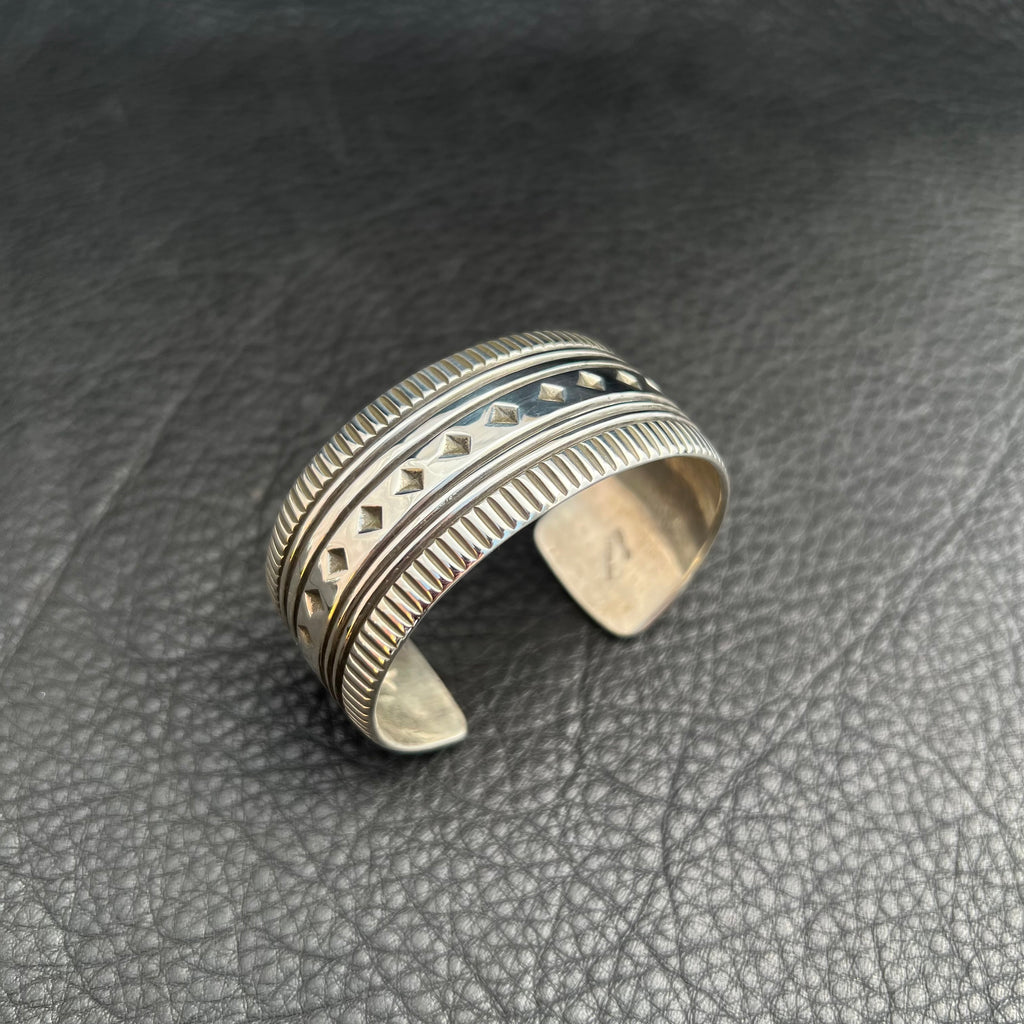 L Diamond Stamped Cuff