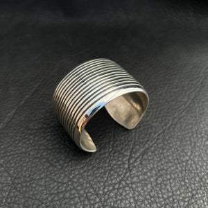 L Wide Lined Ingot Cuff
