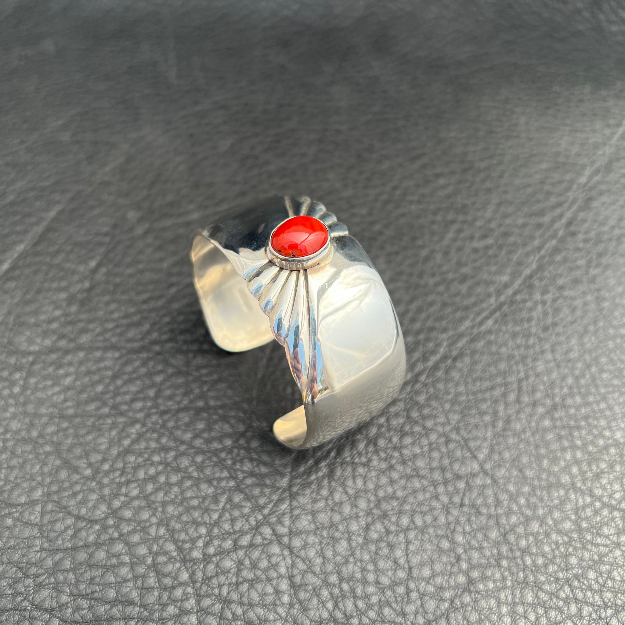M Cuff with Mediterranean Coral