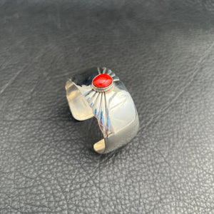 M Cuff with Mediterranean Coral