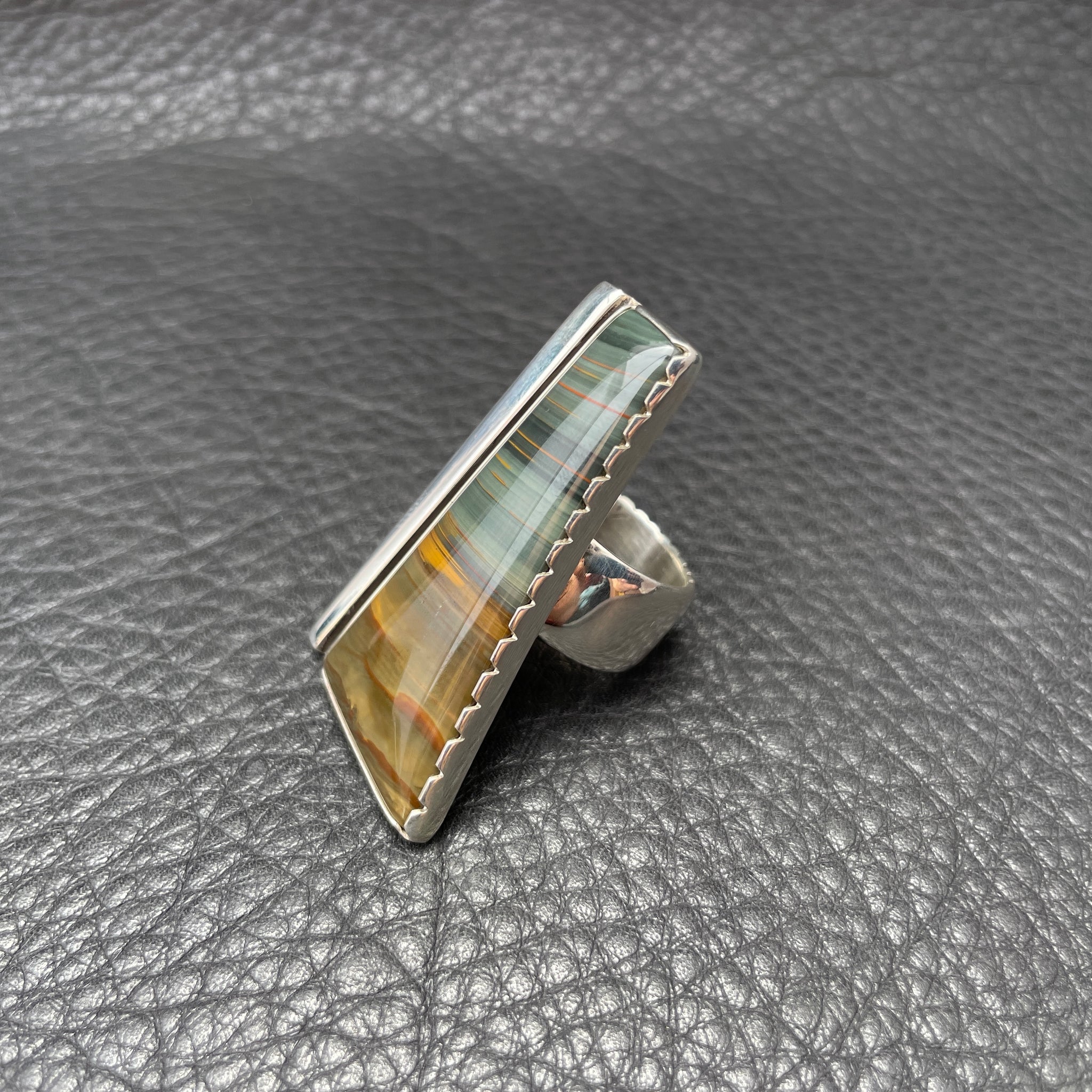 Blue Mt Jasper Ring #8.25