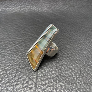 Blue Mt Jasper Ring #8.25