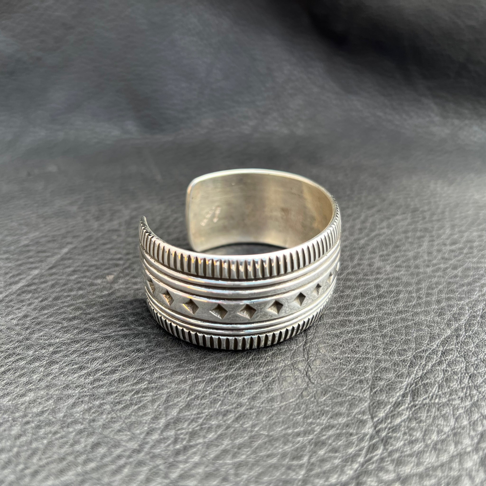 L Diamond Stamped Cuff