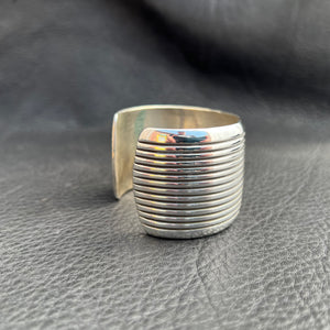L Wide Lined Ingot Cuff