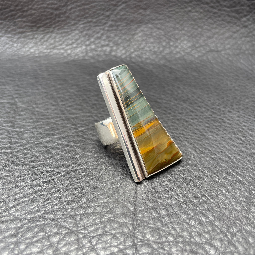 Blue Mt Jasper Ring #8.25