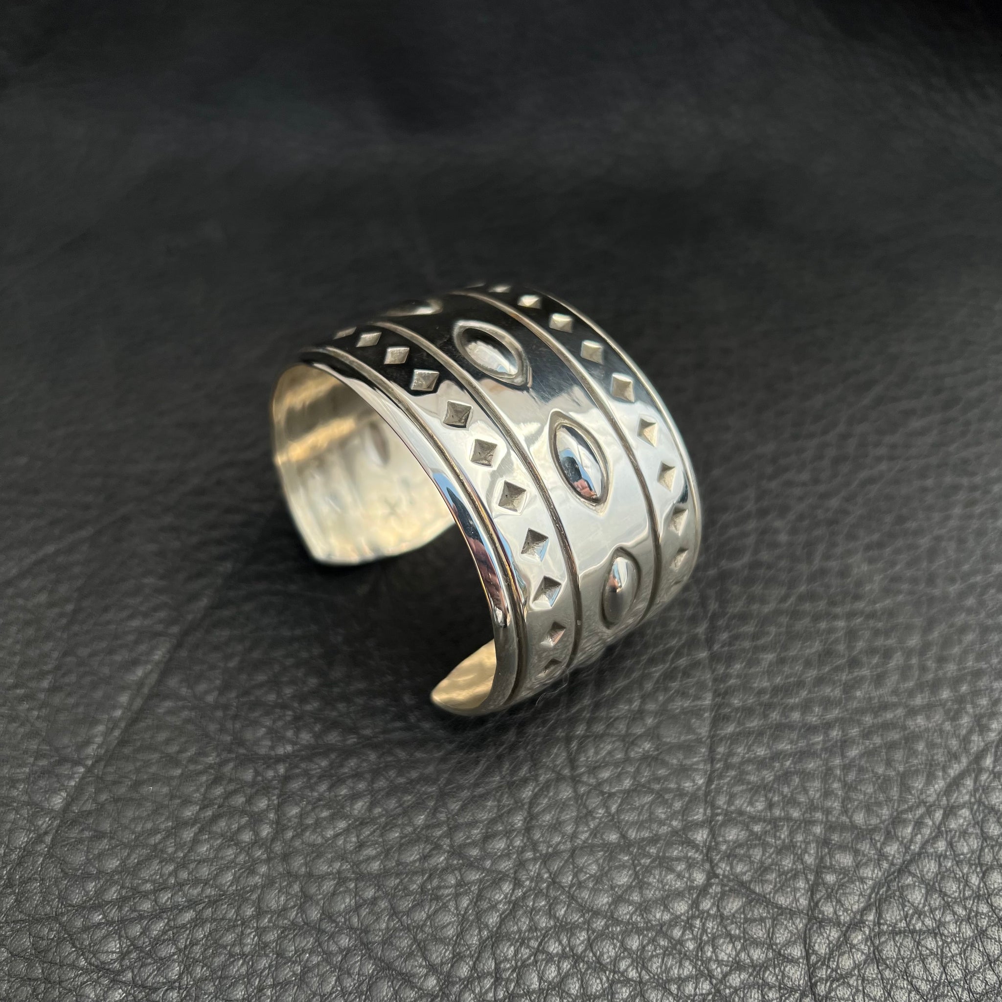 M/L Cuff Bracelet with Repousse Design