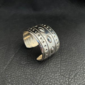 M/L Cuff Bracelet with Repousse Design