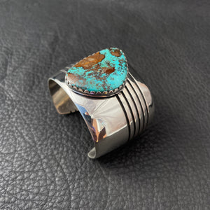 M Lined Cuff w/ Blue Diamond Turquoise