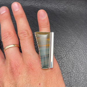 Blue Mt Jasper Ring #8.25