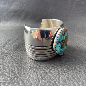 M Lined Cuff w/ Blue Diamond Turquoise