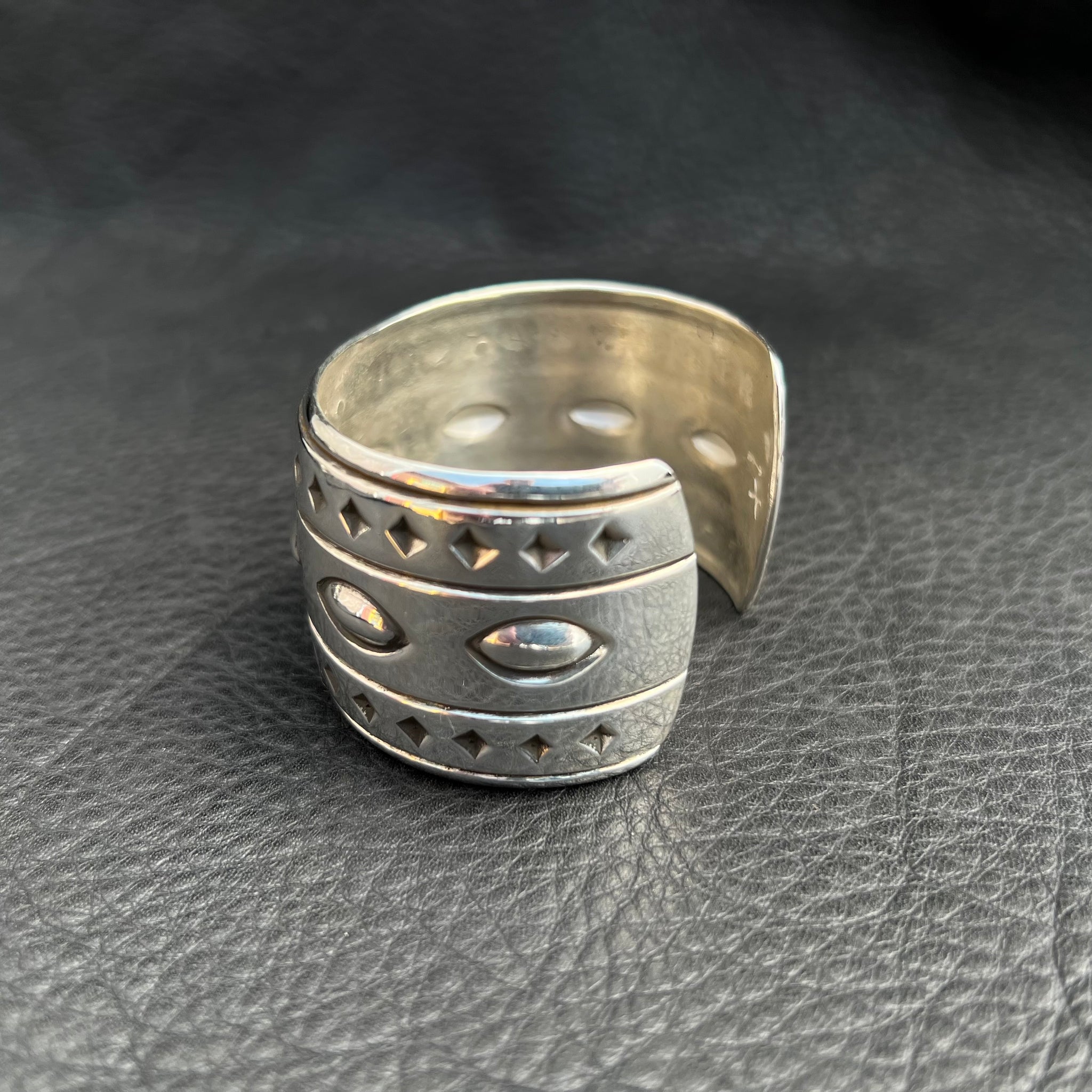 M/L Cuff Bracelet with Repousse Design