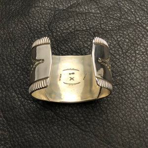 L Heavy Ingot Cuff w/ Red Mountain Turquoise
