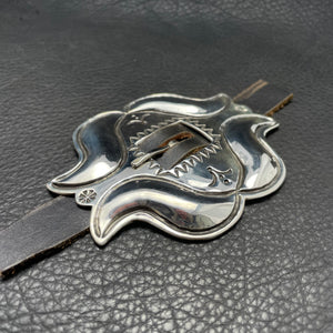 L Repousse Silver Buckle